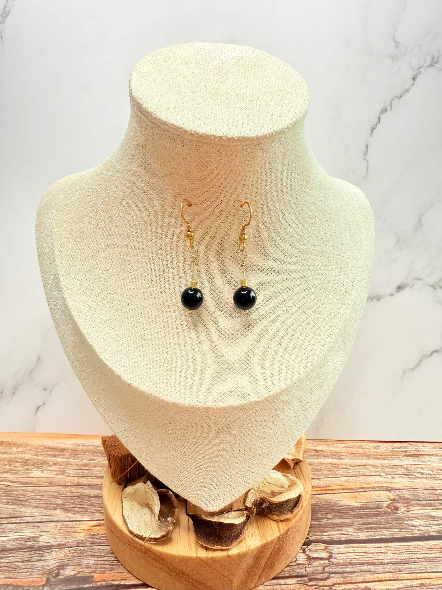 Brincos Set Pedra Onix
