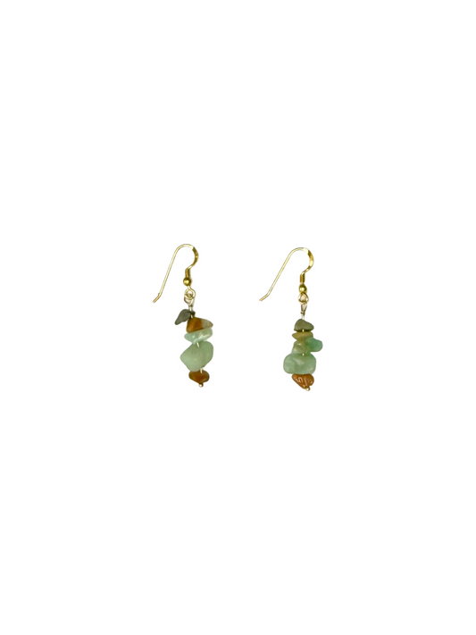 Brincos Pedra Amazonite – Calma, Comunicação e Prosperidade | RÖCCA Signature